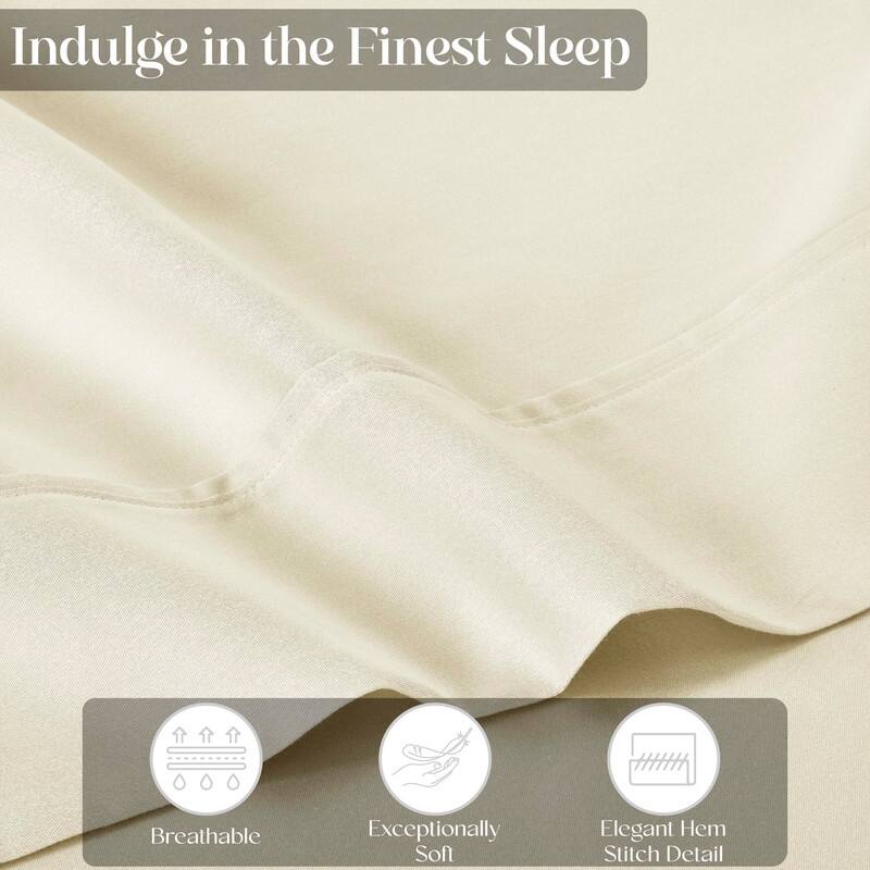 Superior Cotton Blend Solid Deep Pocket Bed Sheet Set