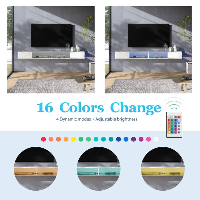 70 inch Floating TV Shelf for Wall, Entertainment Center for Living Room