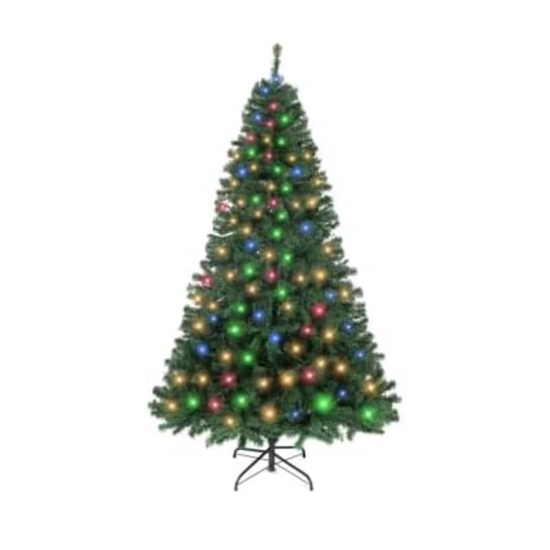 6.5FT Pre-Lit Premium Hinged Xmas Artificial Christmas Tree - Green 350 lights