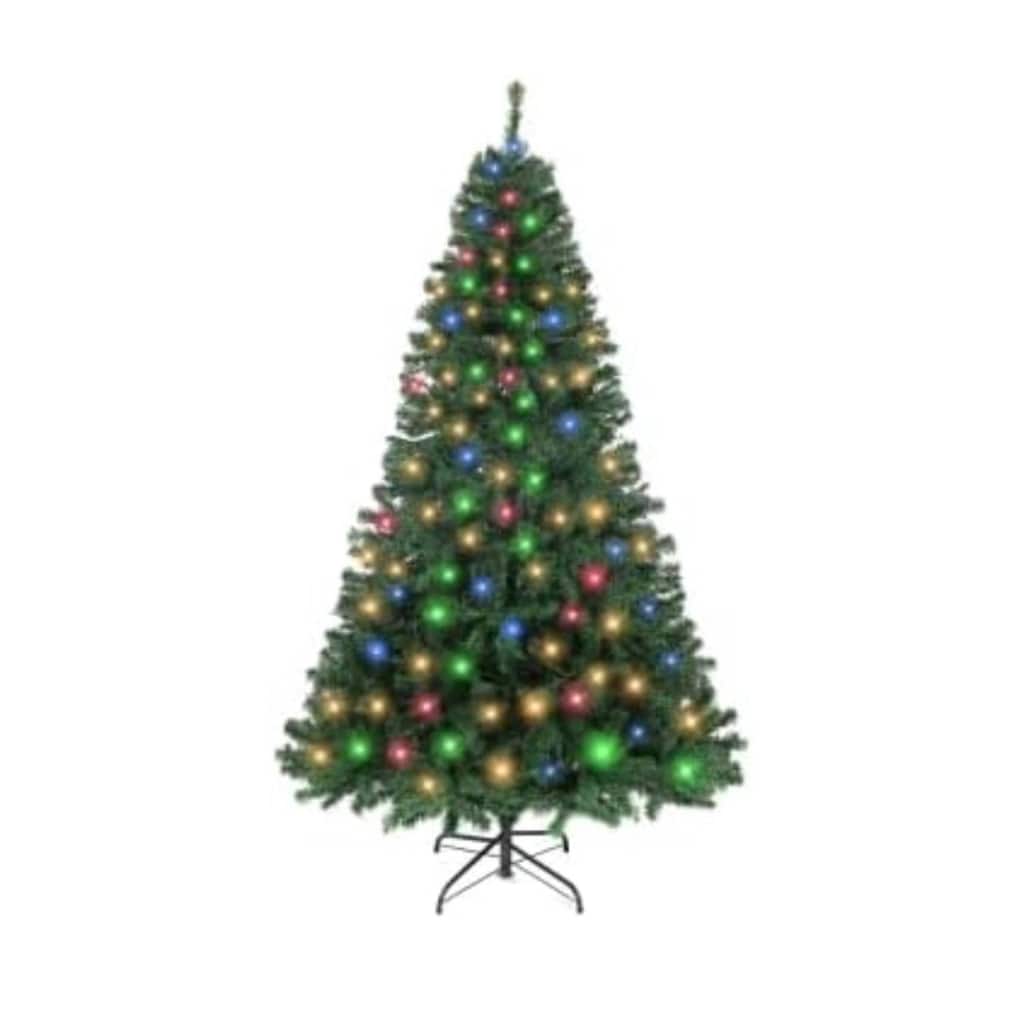 6.5FT Pre-Lit Premium Hinged Xmas Artificial Christmas Tree