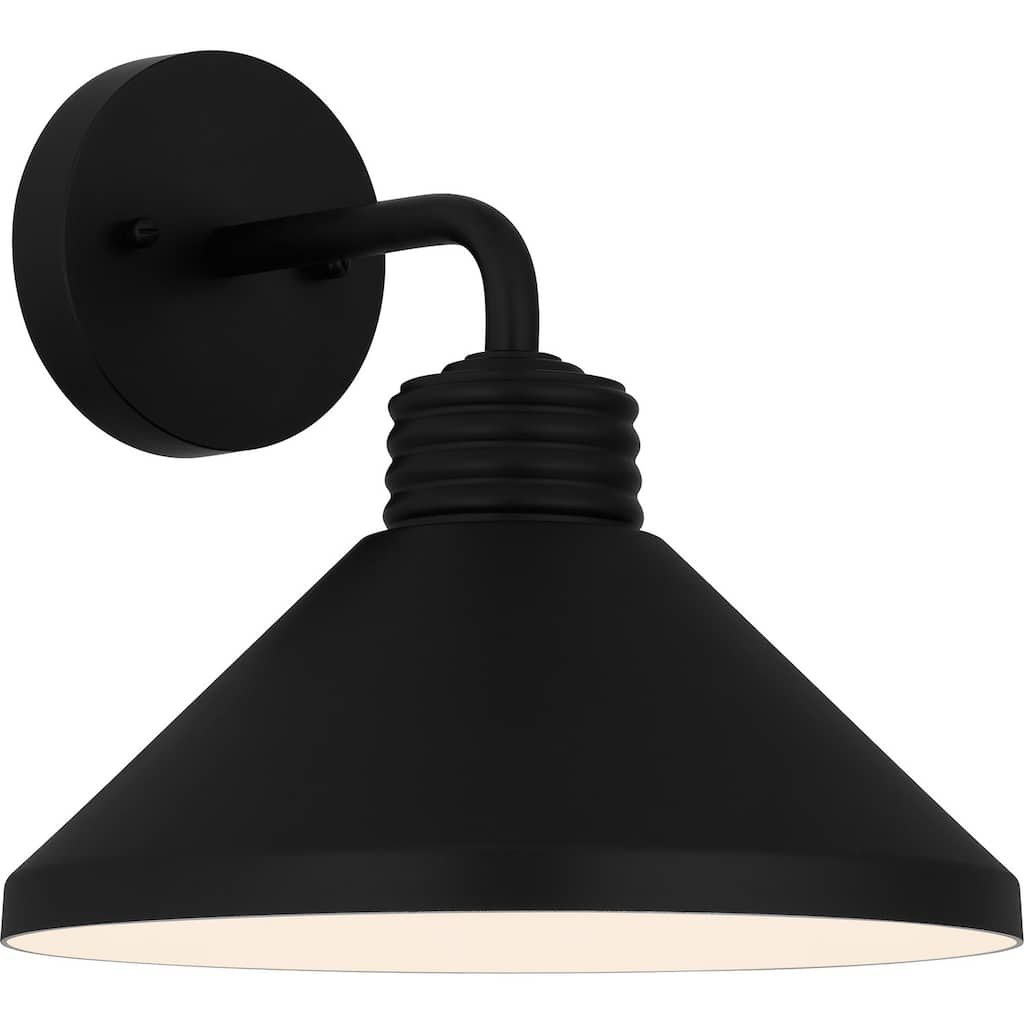 Rencher 1-Light Outdoor Wall Mount in Matte Black