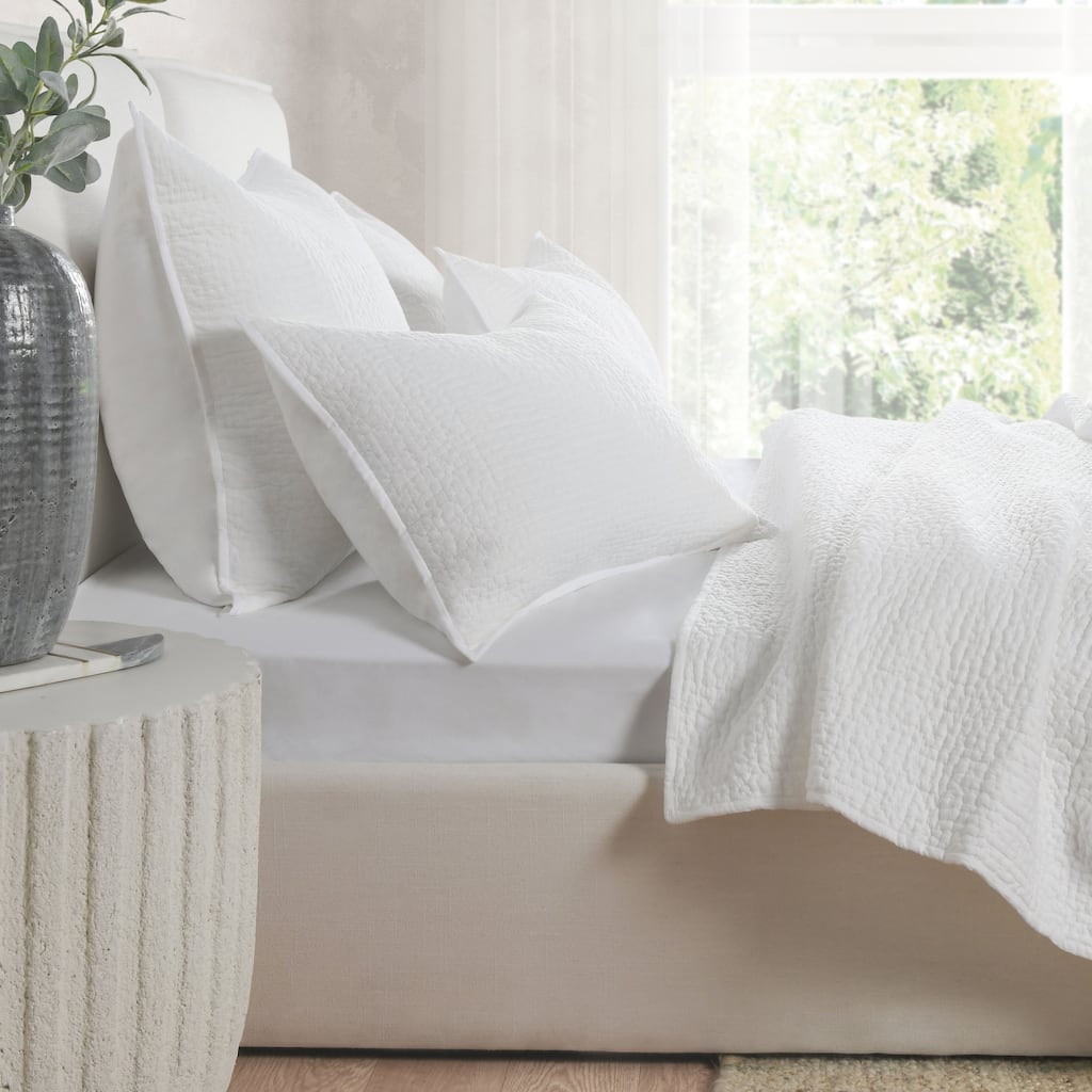 Villa by Classic Home Danica 100% Cotton White Quilt