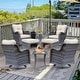 preview thumbnail 34 of 97, Gray Wicker Rattan Outdoor Patio Furniture Set Swivel Chair with Cushion