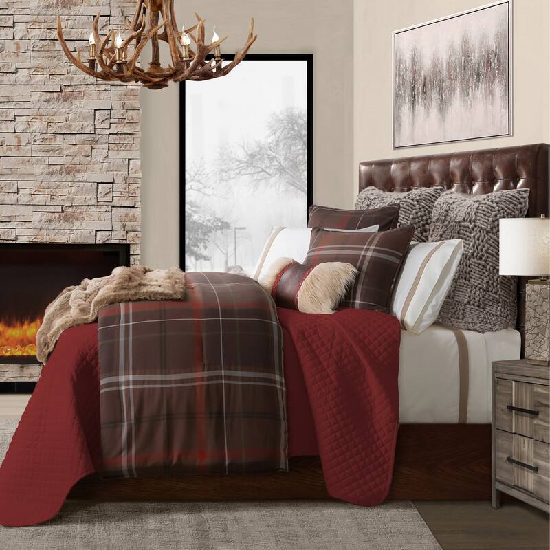 Paseo Road by HiEnd Accents Jackson Plaid Rustic Lodge Duvet Cover Set, 3PC