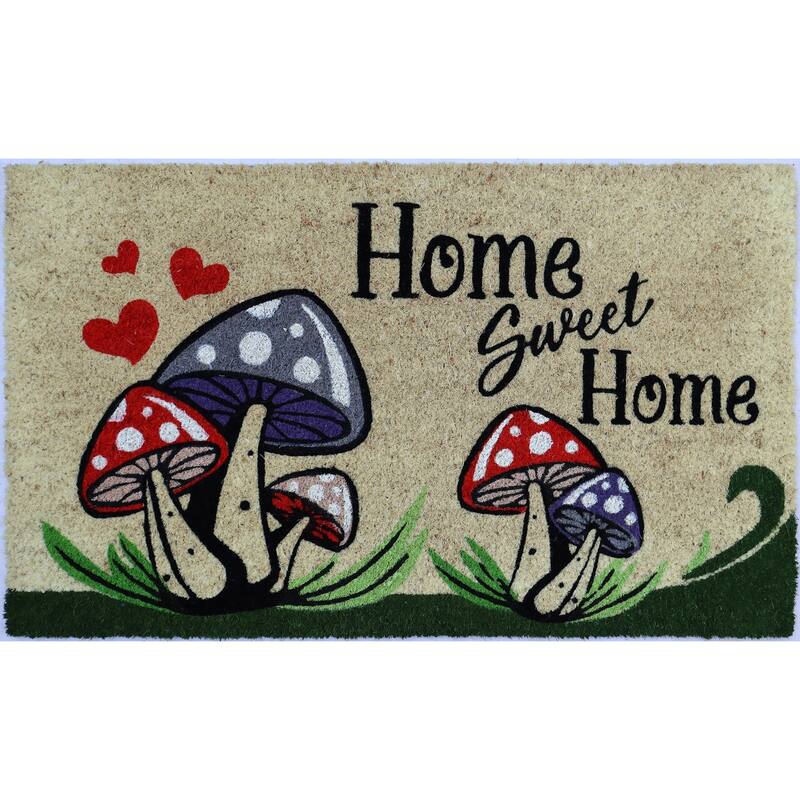 Mushrooms Outdoor Coir Non Skid Doormat