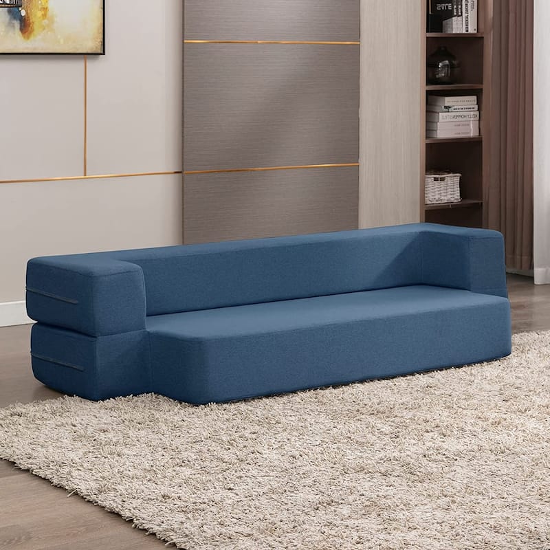 Mixoy Convertible Futon Sofa Bed, Foam Folding Mattress Sleeper Bed
