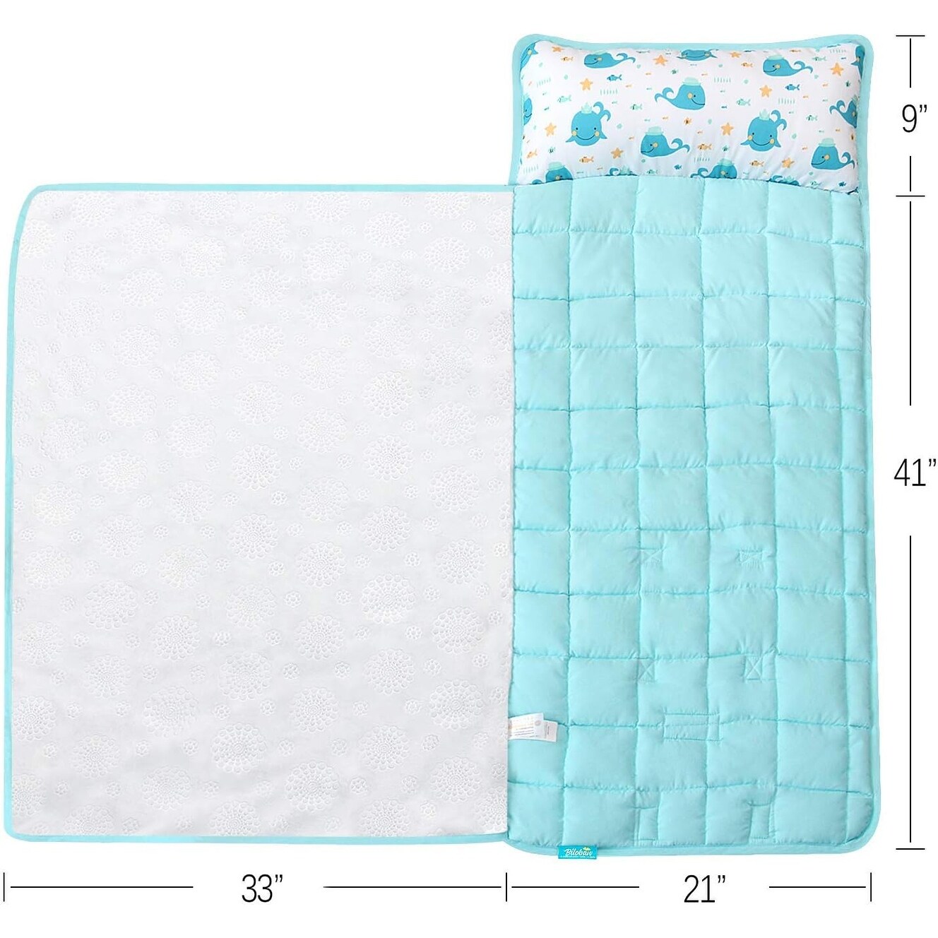 Biloban Kids Portable Whale Printed Bed Nap Mat with Removable Pillow -  buybuy BABY - 39577501