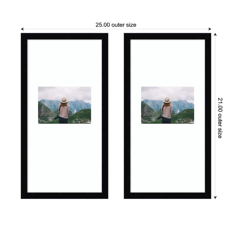 Kate and Laurel Svelte Noir Black Photo Frame Set