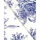 preview thumbnail 1 of 6, Printed Design Cotton Collection 400 Thread Count Navy Toile Duvet Set Twin