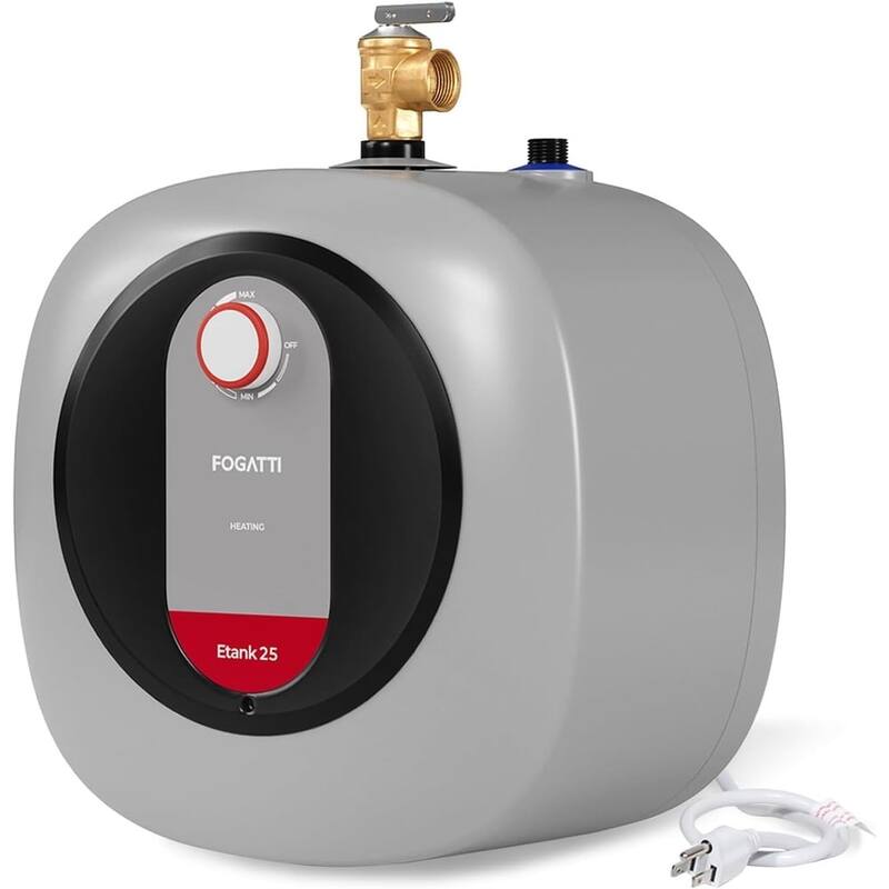 FOGATTI OET25G Grey Electric Mini Tank Water Heater 2.5 Gallon - 2.5 Gallon - Grey - 2.5 Gallon