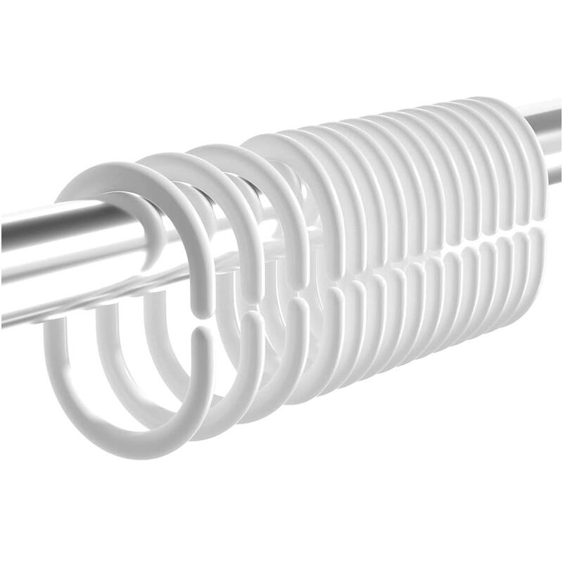 71" x 71" - Clear EVA Shower Curtain Liner With 12 Hooks