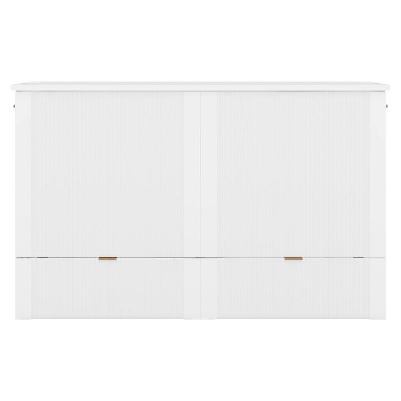 Murphy Bed with Pulley Structure Design,Drawer and USB Ports for Bedroom