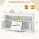 preview thumbnail 4 of 17, Kids Toy Storage Organizer with Open Shelf and 2 Drawers for Playroom - 42" x 12" x 24.5"