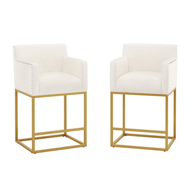 Modern Counter Height Bar Stools Fabric Upholstered Counter Stool