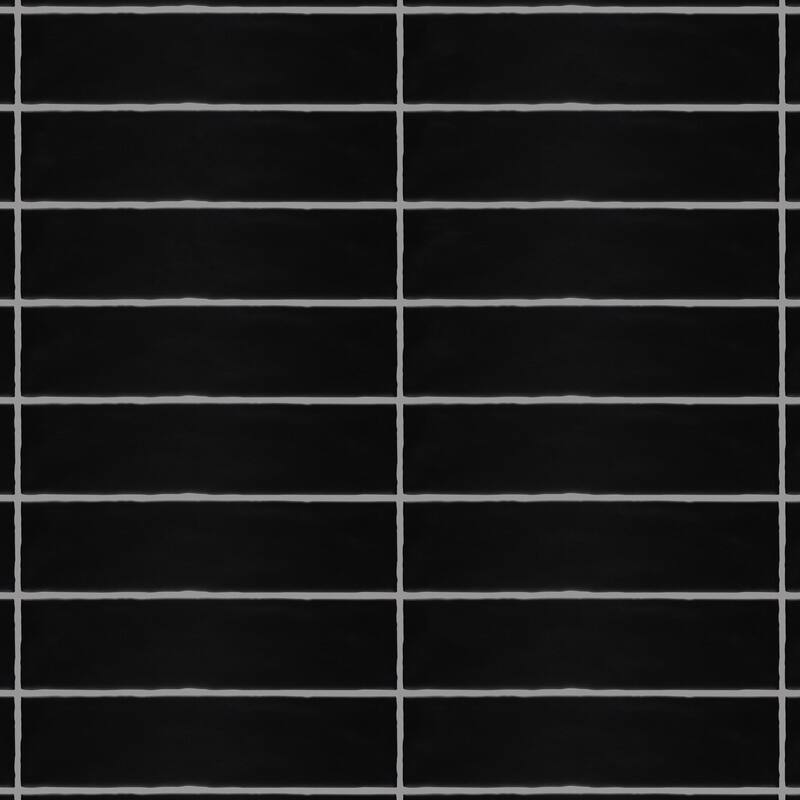 Merola Tile Castillo Matte Black 3" x 12" Ceramic Wall Tile
