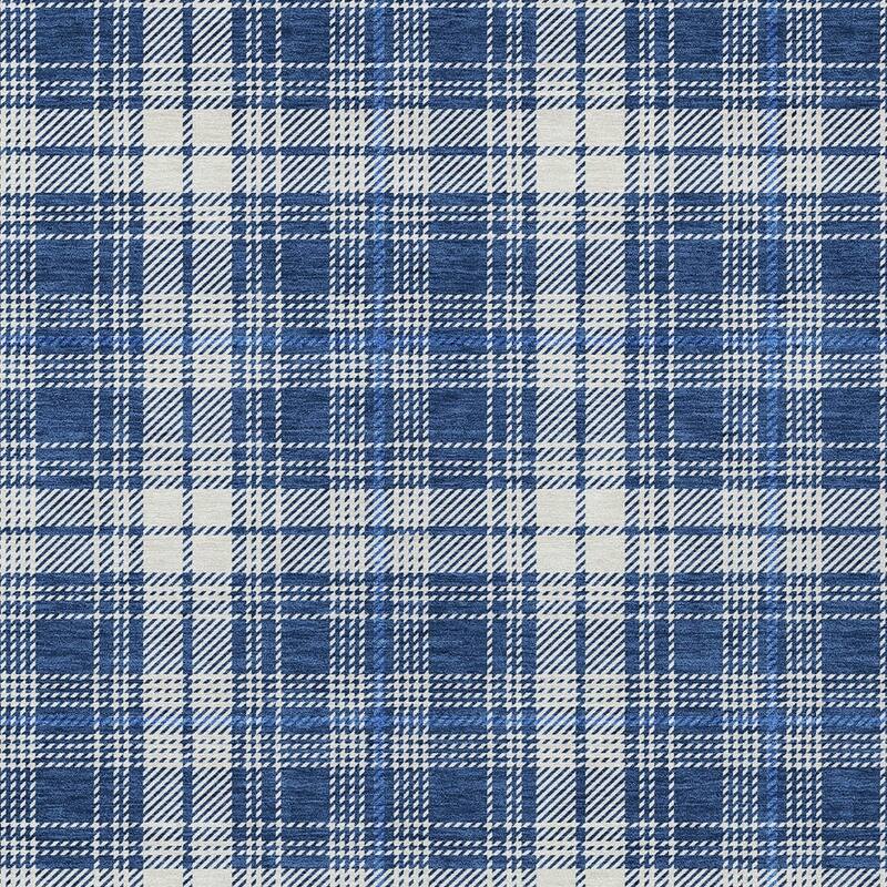 HomeRoots Plaid Transitional Rectangle Outdoor Rug