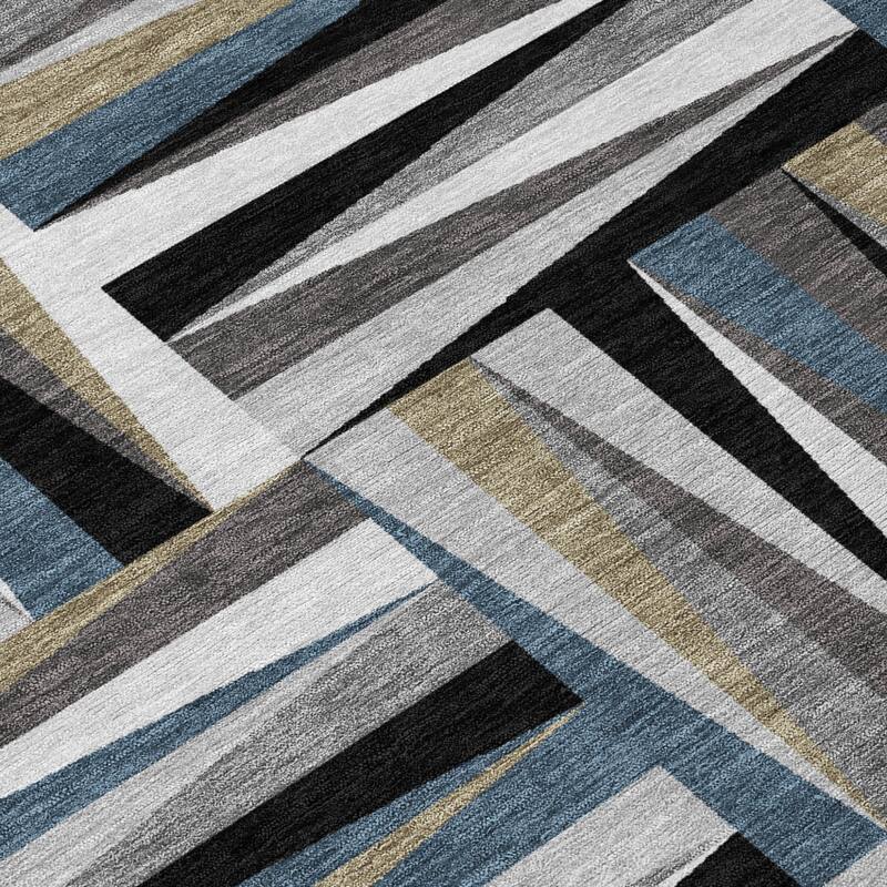 HomeRoots Geometric Transitional Rectangle Outdoor Rug