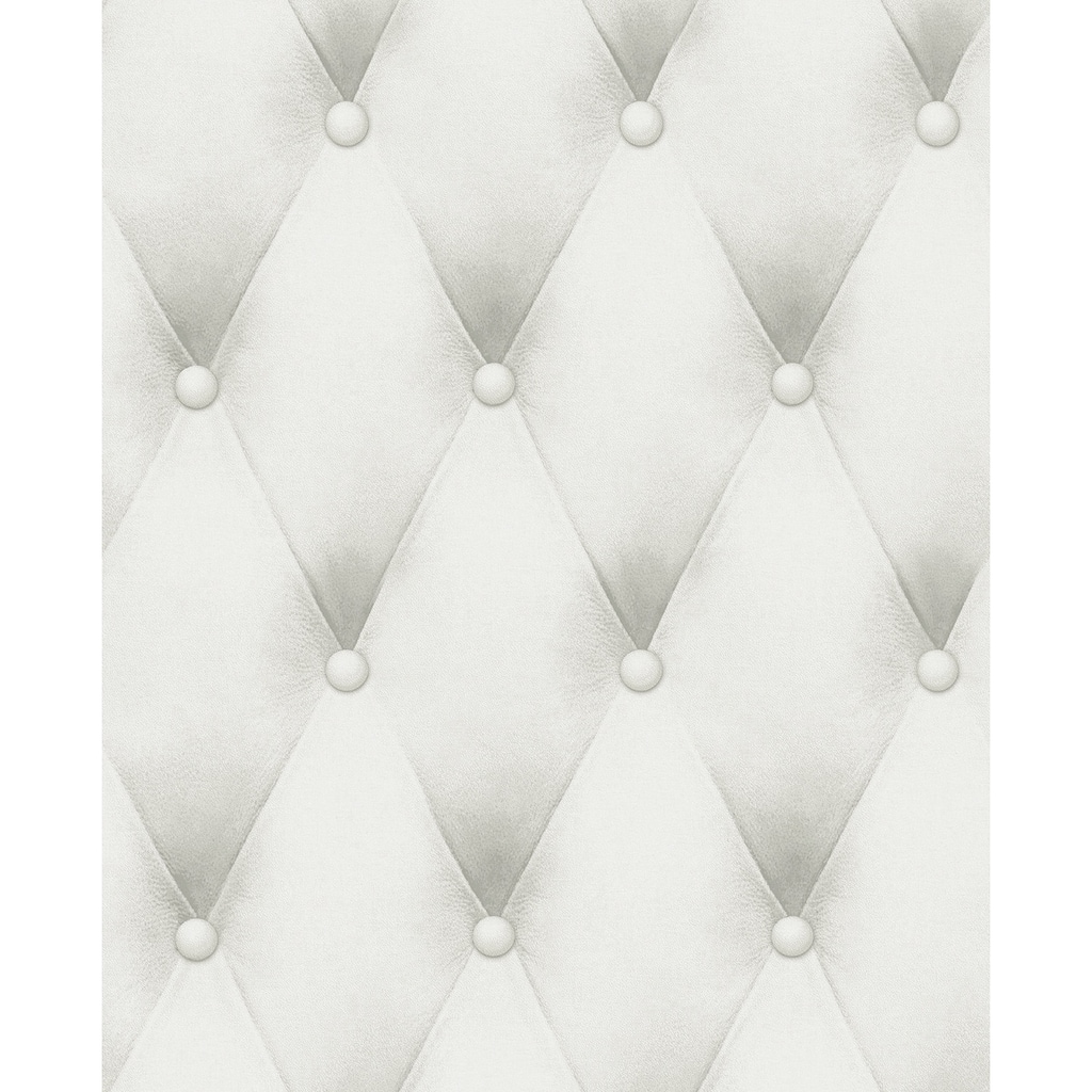 Seabrook Designs Vivienne Faux Tufting Unpasted Wallpaper