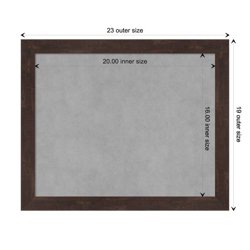 Amanti Art Fresco Dark Walnut Framed Magnetic Board - Board Size 20x16