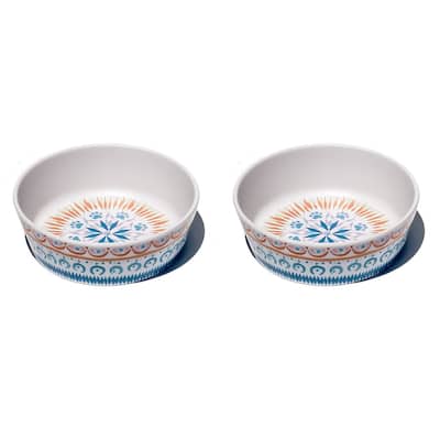 Boho Kitty Medallion, Small Bowl ,1.5 cups, Set of 2 - Tan