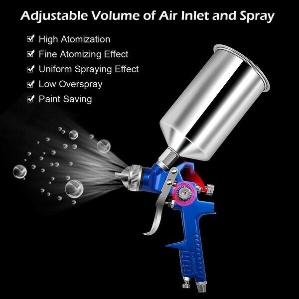 Costway 3 Hvlp Air Spray Gun Kit Auto Paint Car Primer On Sale Overstock 17267228