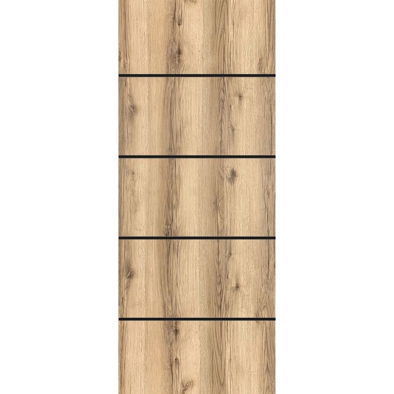 Slab Barn Door Panel 18 x 80 Planum 0015 Oak with Sturdy Finished - 24" x 96"
