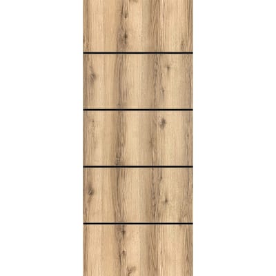 Slab Barn Door Panel 18 x 80 Planum 0015 Oak with Sturdy Finished
