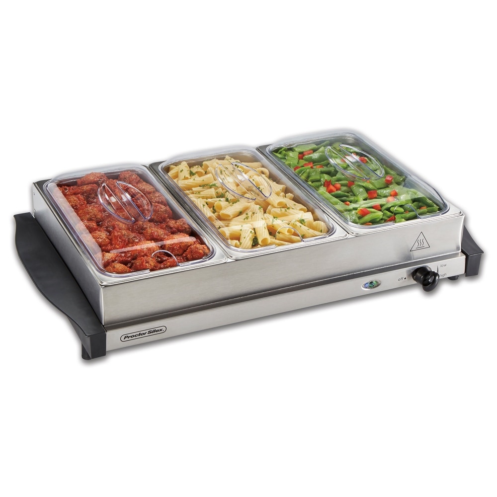 Chefman, Party Supplies, New Chefman 3 Section Buffet Server Warmer With  Serving Dishes Or Use Your Own