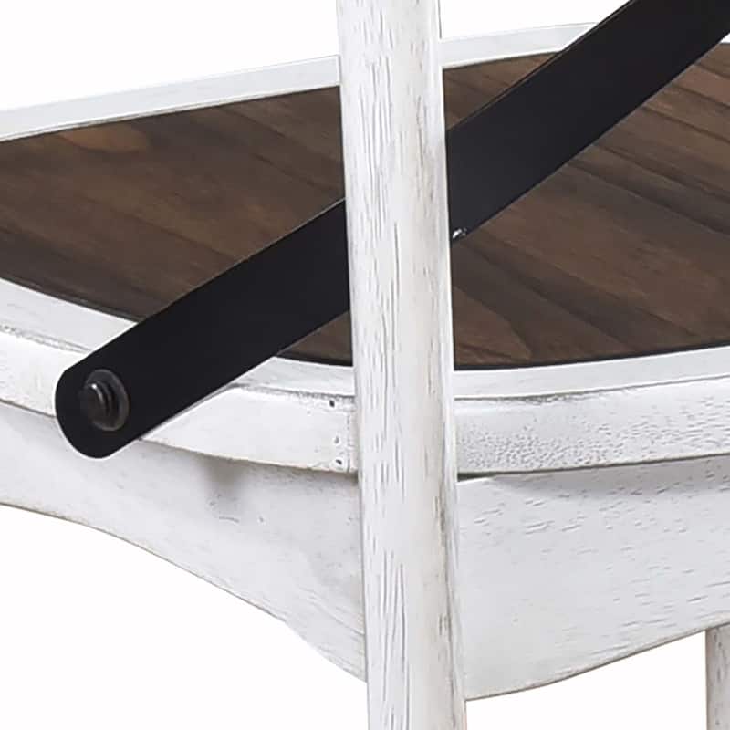 2PCS Wood Frame Dining Chair With X Design