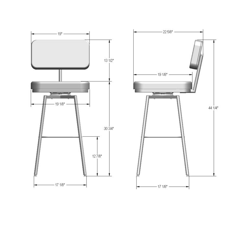 Amisco Tereza Swivel Counter and Bar Stool