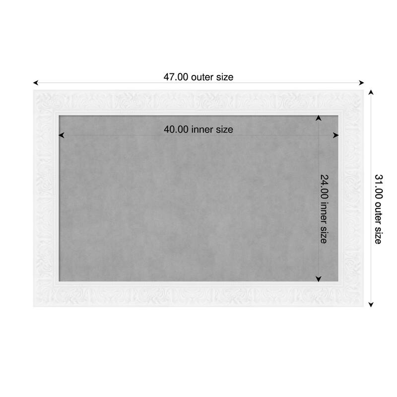 Amanti Art Luxe Black Framed - 47 x 31 in - Luxe White