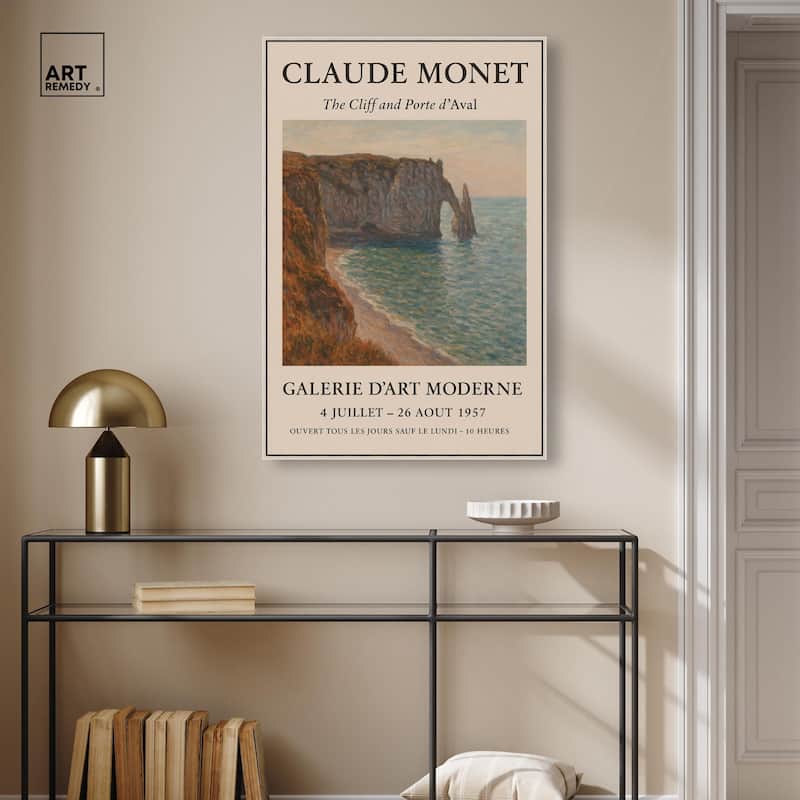 Monet's Seascape Canvas by Art Remedy