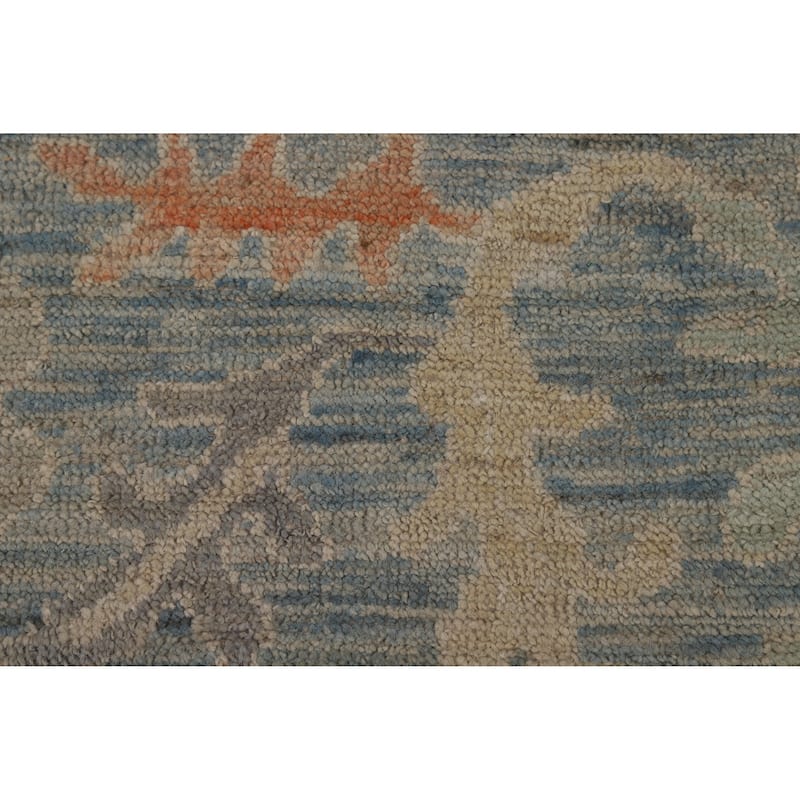 Vegetable Dye Oushak Turkish Area Rug Hand-Knotted Wool Carpet - 8'11"x 12'3"