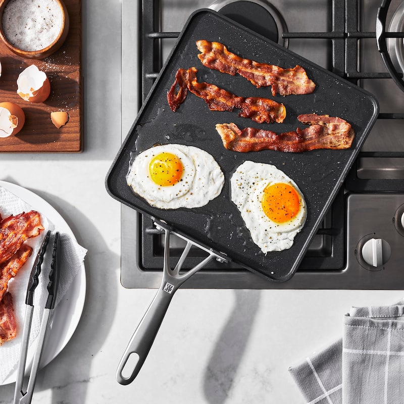 ZWILLING Motion Hard Anodized 11 x 11-inch Aluminum Nonstick Square Griddle - 11" x 11"