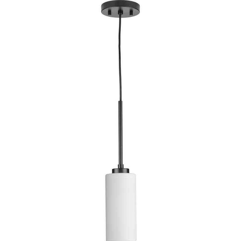 Cofield Collection One-Light Matte Black Transitional Pendant - 4 in x 4 in x 9.75 in