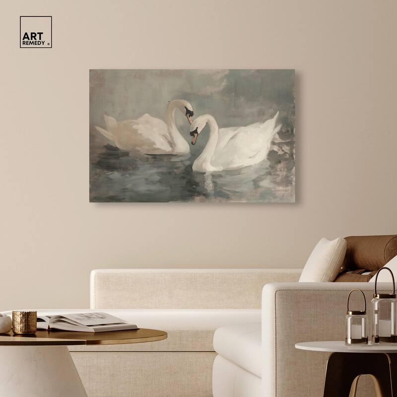 Ivory Idyllic Canvas by Art Remedy, Gallery Wrapped