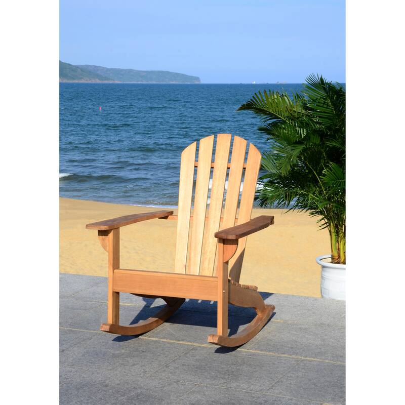 SAFAVIEH Rianna Adirondack Wood Rocking Chair - 28W x 37D x 33H - Natural