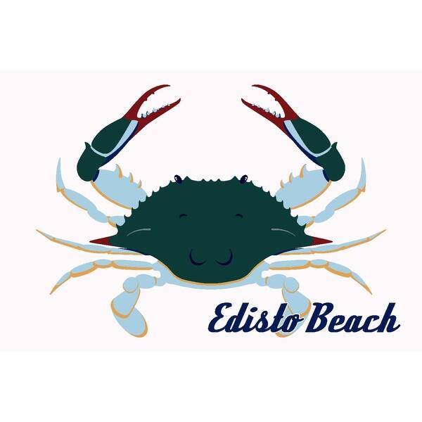 Shop Edisto Beach South Carolina Blue Crab Vector Style Lantern Press Artwork Art Print Multiple Sizes Available Overstock 27136193