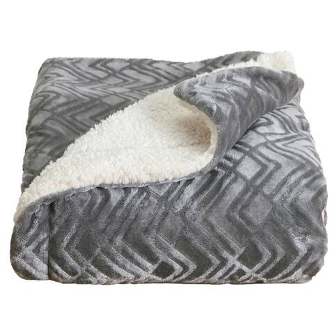 Luxurious Velvet Plush Fleece Reversible Sherpa Bed Blanket
