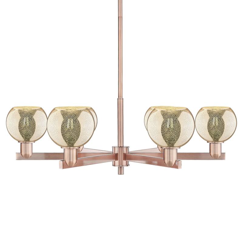 Innovations Lighting 716-6CR-10-36 Athens Chandelier Athens 6 Light - Antique Copper / Mercury