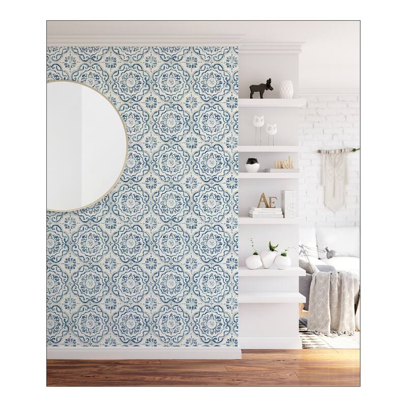 InHome Talavera Tile Peel & Stick Wallpaper - 198in x 20.8in x 0.025in