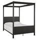preview thumbnail 3 of 9, Monson Black Finish Metal Canopy Queen Bed by iNSPIRE Q Modern