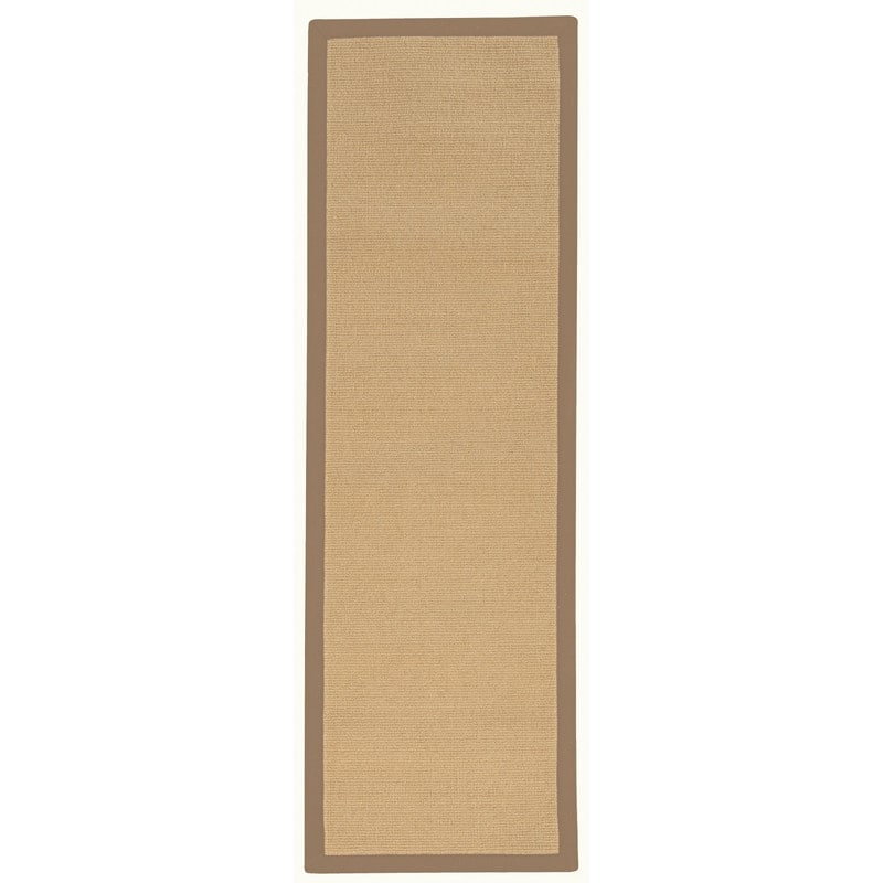 Linon Athena Sisal Hand Finished Classic Rug - 2'6'' X 8' - Beige