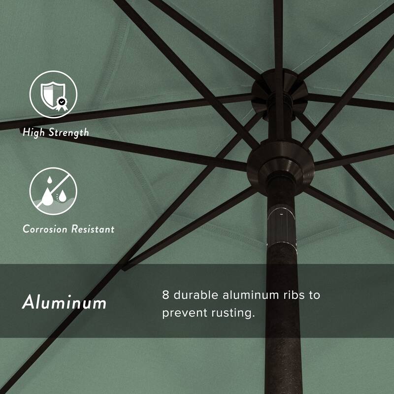 California Umbrella 9' Rd Alum Crank Open Auto Tlit Patio Umbrella