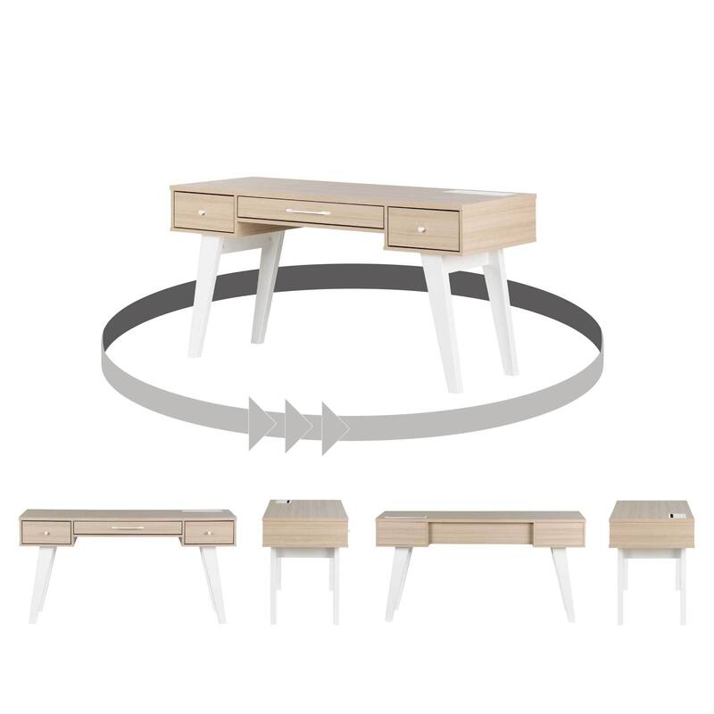 South Shore Helsy Computer Desk with Power Bar