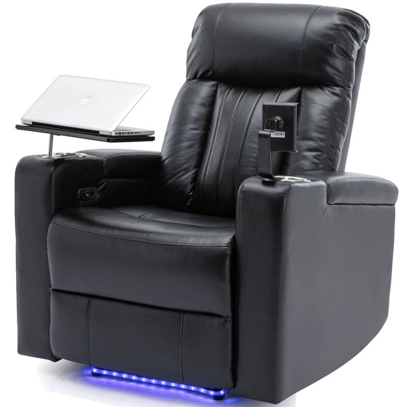 Premium Power Recliner with Storage Arms