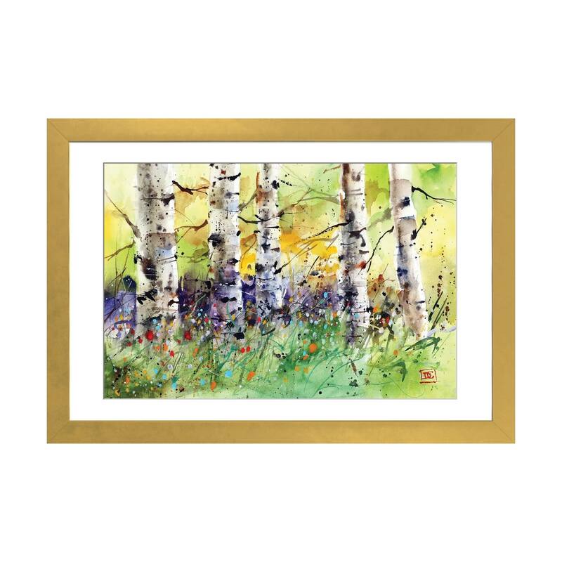 iCanvas "Spring Trees" by Dean Crouser - Gold - 16x24x1