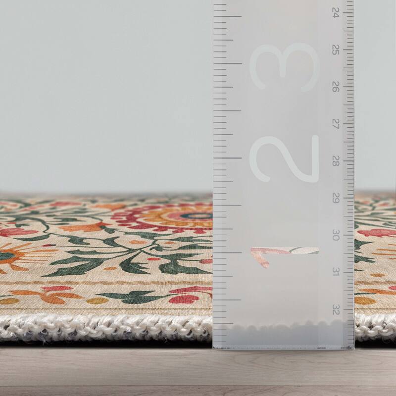 Well Woven Apollo Suzani Tribal Medallion Flat-Weave Area Rug