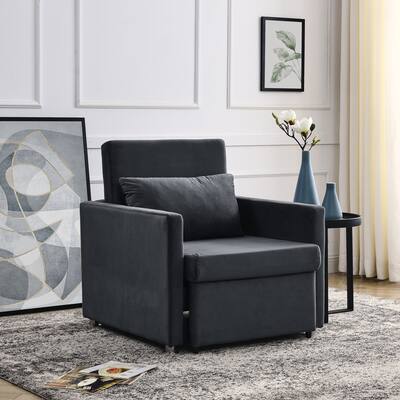 Sofa Bed Chair 2-in-1 Convertible Chair Bed, Lounger Sleeper Chair for Small Space with One Pillow
