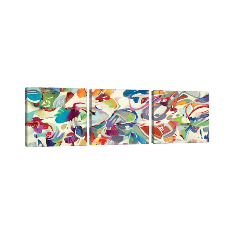 iCanvas "Boldly On" by Lisa Ridgers 3-Piece Canvas Wall Art Set